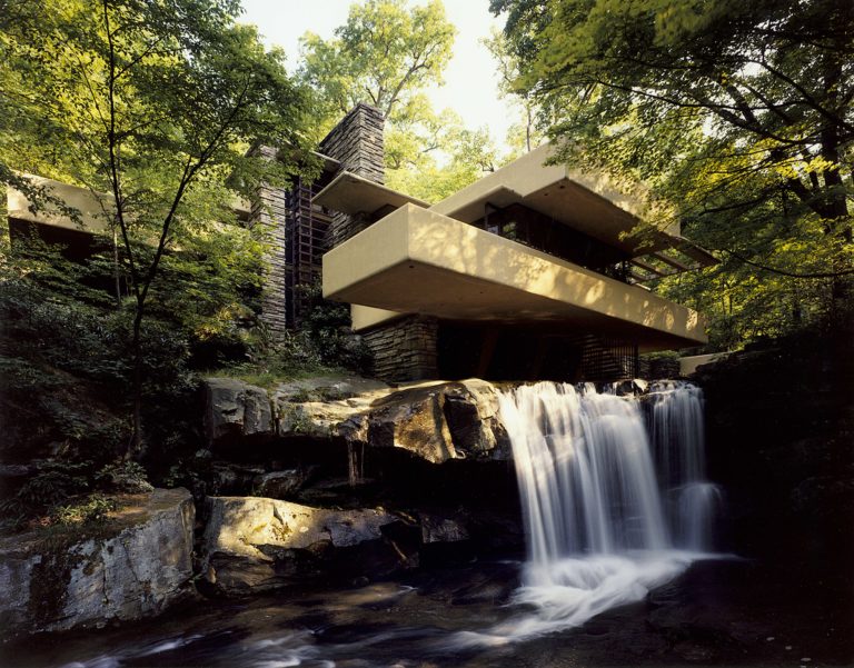 close up of falling water along national road